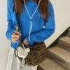 Autumn and winter American retro style leopard print brown underarm bag women's large-capacity shopping commuter messenger bag