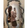 Elegant Korean Corduroy Tie-Up Lapel Shirt - Slimming Autumn/Winter Top for Women