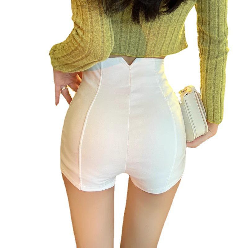 Autumn/Winter 2025 Women's High Waist Korean A-line Wide Leg Shorts - Slimming, Elastic, Versatile Casual Booty Shorts