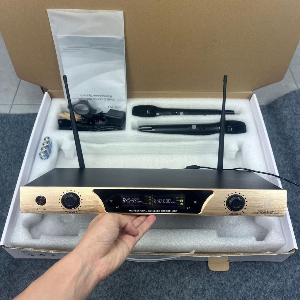 U3 Dual-Microphone Wireless Microphone System for Home KTV Use Wireless Headset Microphone with Lapel Clip