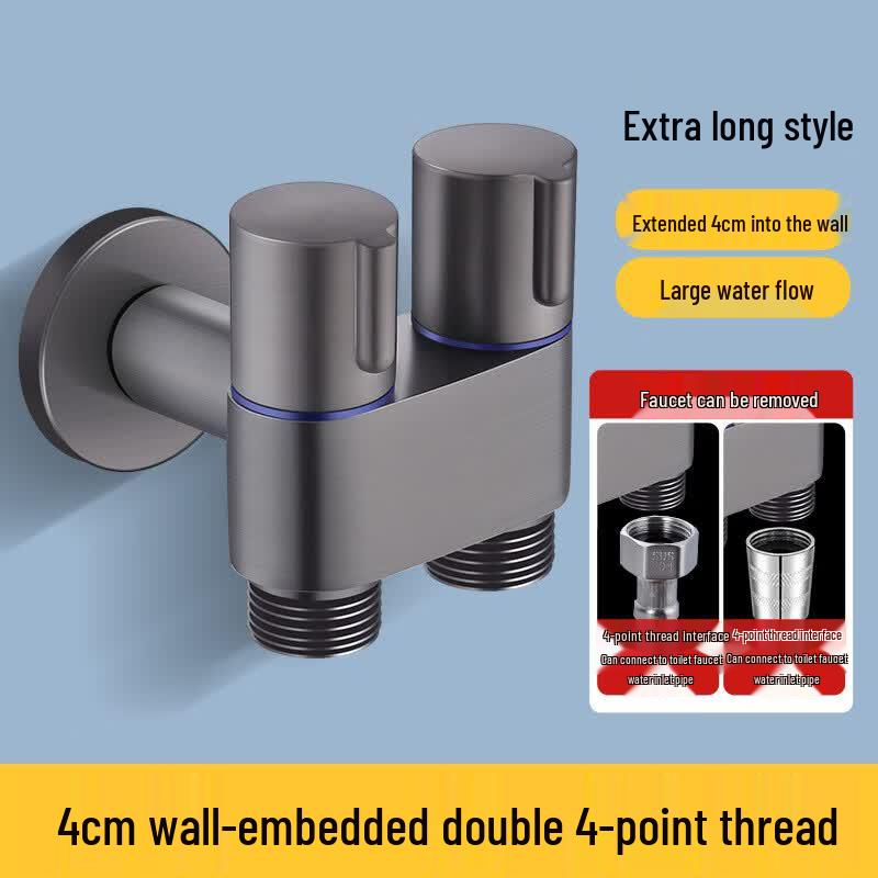 Universal Brass Dual-Outlet Faucet Wall Adapter