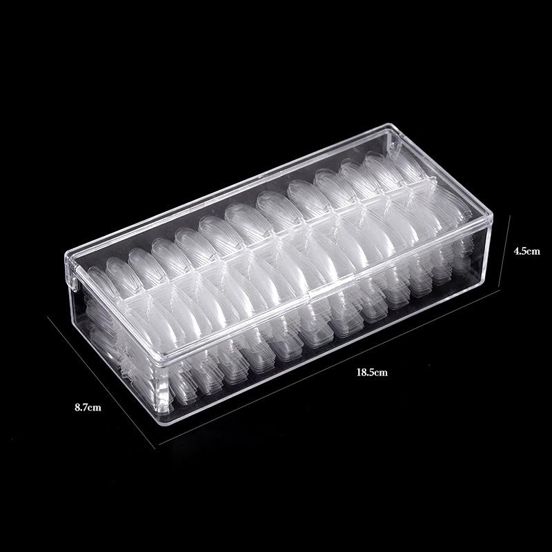 504 Boxed Nail Pads, Transparent And Seamless Water Droplets, Square Semi-Matte Full Stickers And Semi-Stickers, Finished Nail Pads