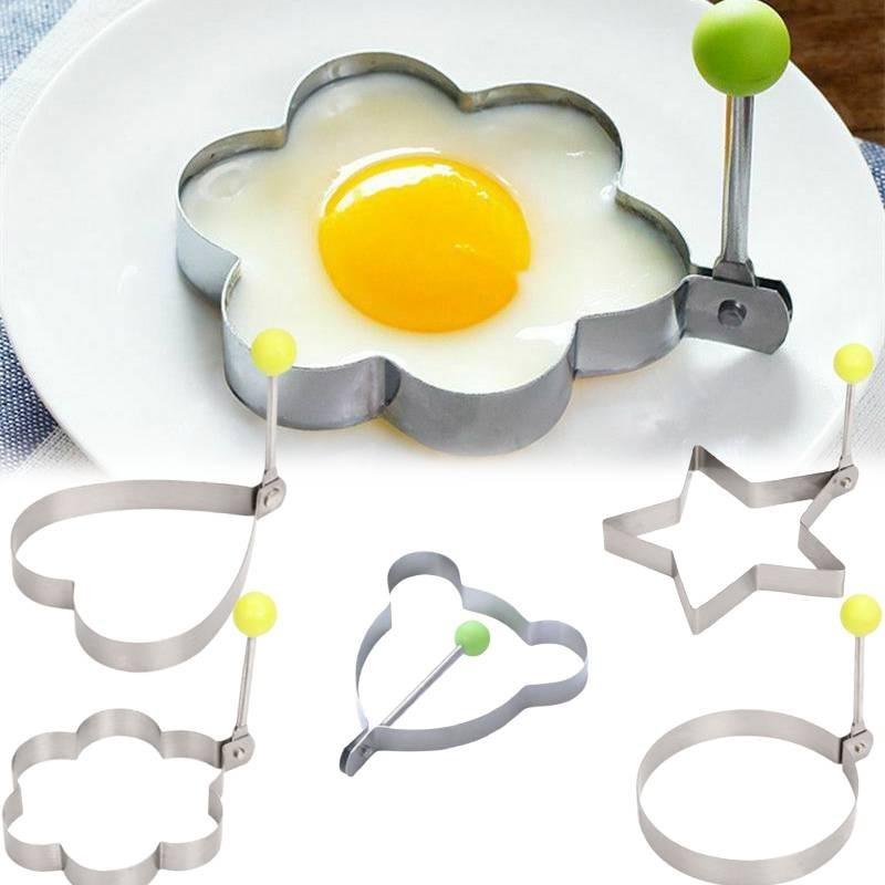 Round Egg Frying Mold Dishwasher Safe Stainless Steel Nonstick Ring For Perfect Sunny Side Up Eggs