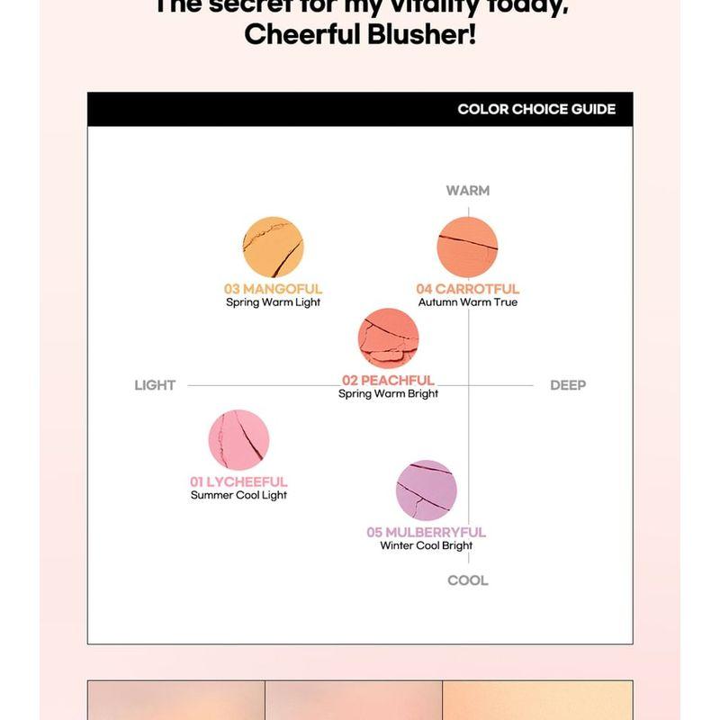 Peach C - Cheerful Blusher - 5 Colors