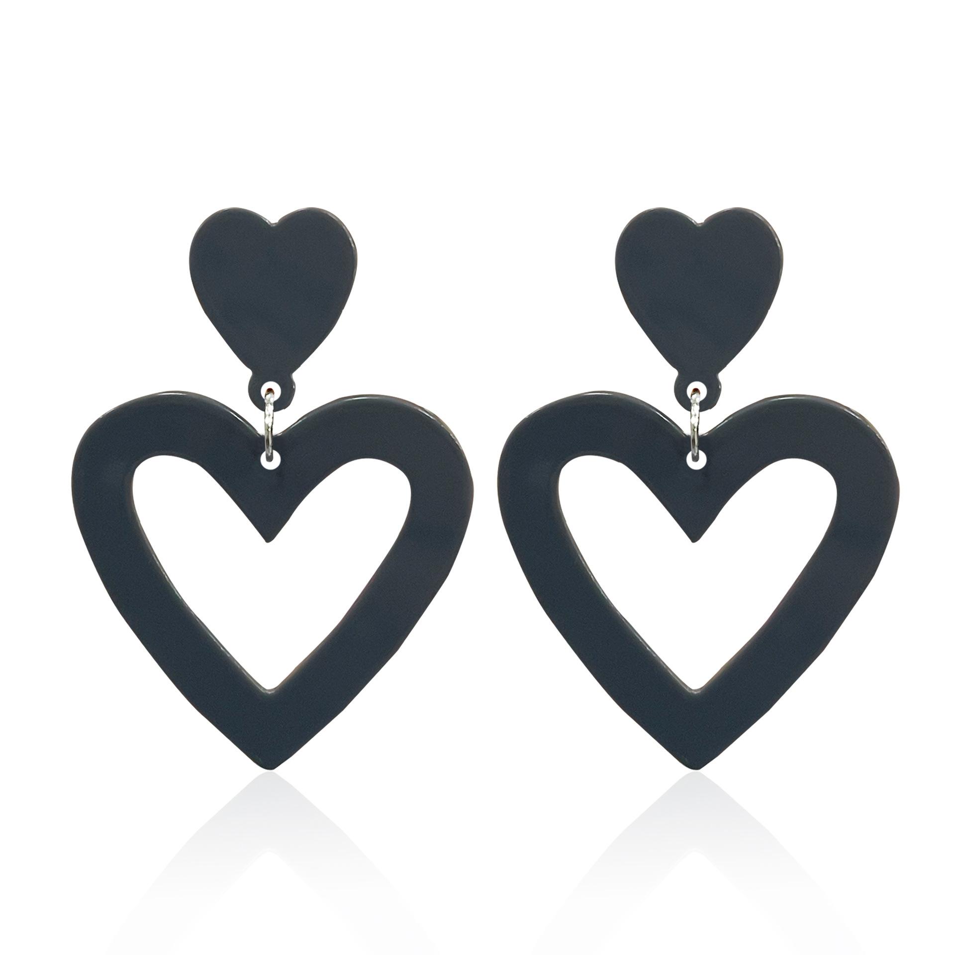 

Акриловые неоновые серьги 80-х годов, женские красочные серьги ярких цветов, легкие серьги для вечеринок 80-х годов, аксессуар для костюма (В форме сердца)