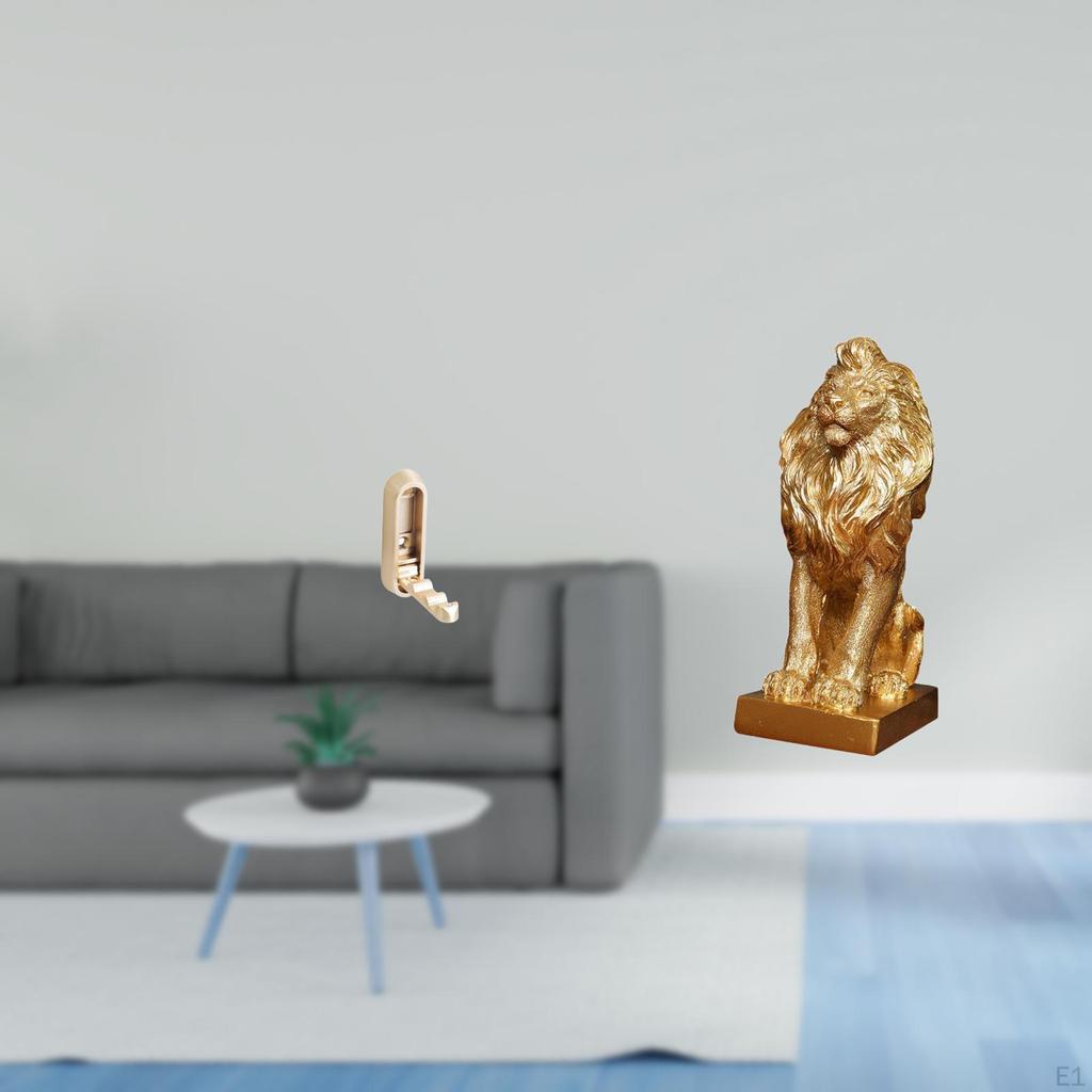 Faltbarer Wandhaken-Organizer für Badezimmer-Schrank mit Löwen-Skulptur Statue Sammlerstück Tischplatte