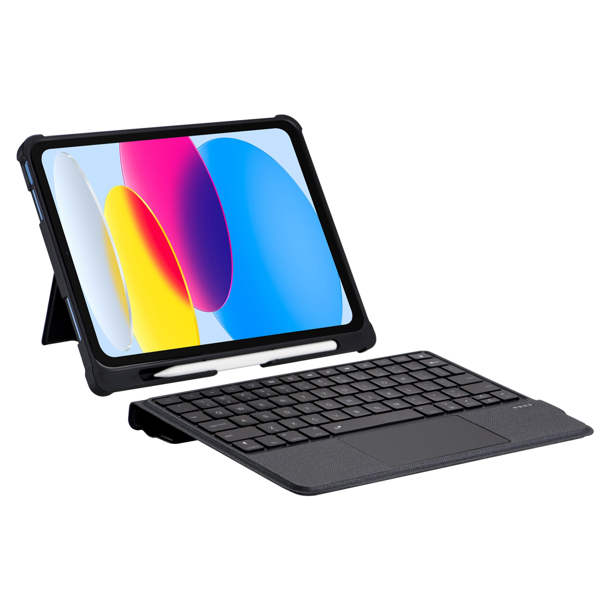 

T5308D-3 Для iPad (2025)/10.9 (2022) Чохол-клавіатура, сумісний з Bluetooth, шкіряна захисна задня кришка, клавіатура з підсвічуванням і тачпадом A