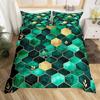Green Marble Duvet Cover Twin King Marbling Texture Bedding Set Foil Print Glitter Comforter Cover Modern Abstract Art Bed Cover