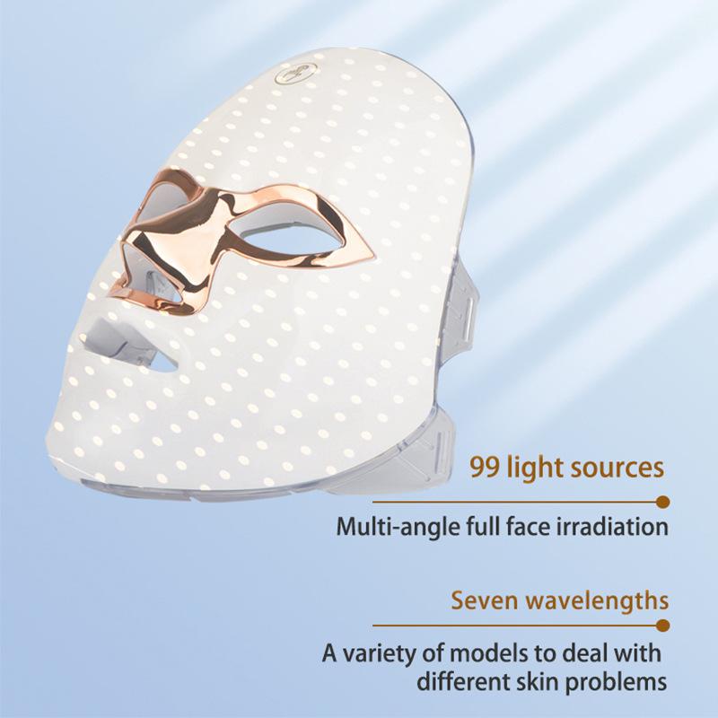 Charging Touch Colorful Light Mask Instrument Photon Skin Rejuvenation Instrument Mask Led Beauty Mask Spectrometer Beauty Instrument