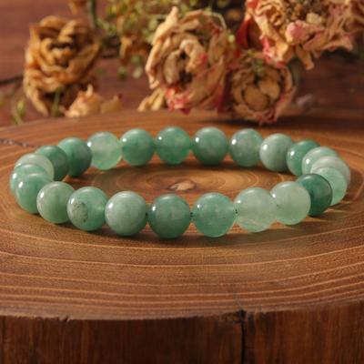 Cadouri Festive Brățară cu Mărgele din Aventurin Verde Bijuterii de Modă Naturale Proaspete Pentru Femei Accesoriu Simplu Elegant pentru Purtare Zilnică