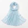 Embroidered Lace Women Long Shawls Solid Colors Summer Wraps Headscarf Hijab Cover  Female Shawl