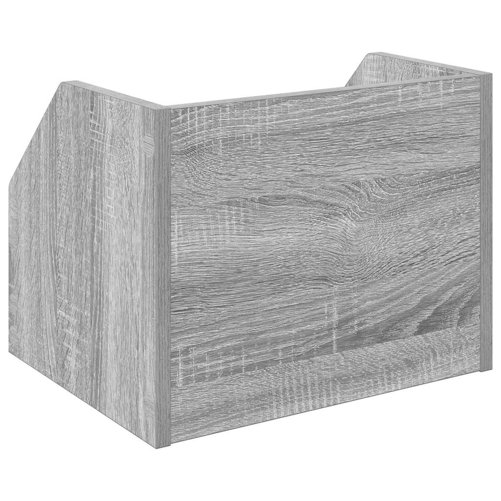 Vinyl Album Box 2 Pieces Sonoma Grey 38 x 30 x 29 cm