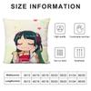 A-Apothecary Diaries maomao Pillow Case 3D Print Polyester Fiber 40*40 cm Home Sofa Throw Pillow Cover Decoration Festival Gift