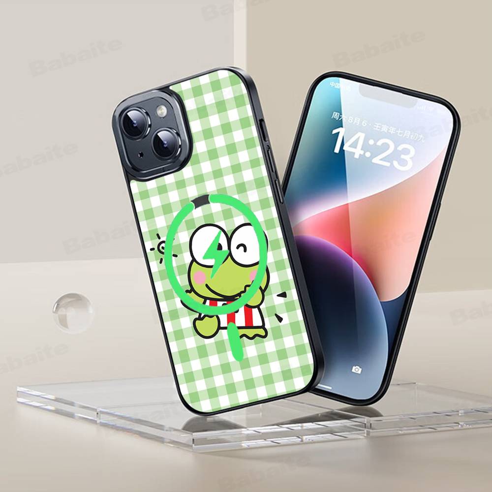 Cute Cartoon K-Keroppis Phone Case For IPhone 13 14 15 11 12 16 17 Pro Max Plus For Magsafe Magnetic Shell