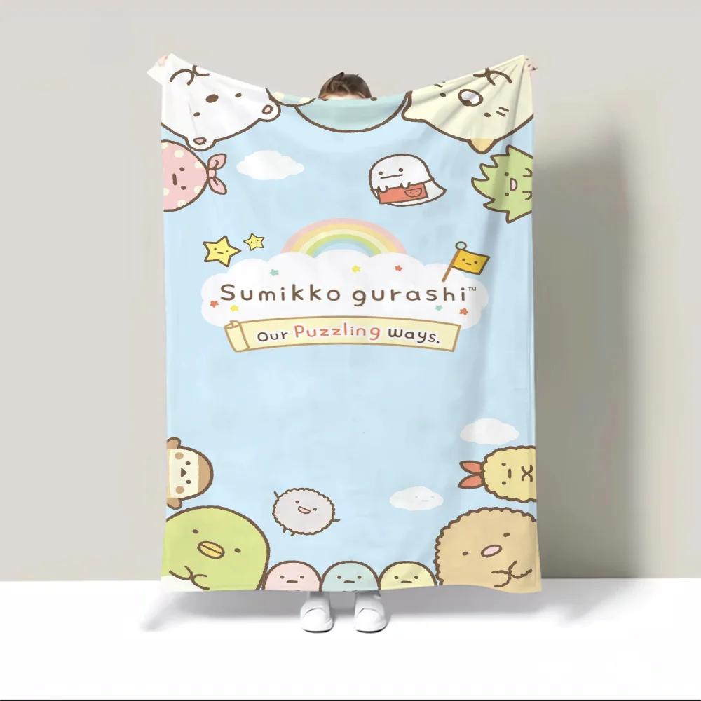 Sumikko Gurashi Mikrofiber Sengetøy Myke Fluffy Tepper og Pledd Tepper til Sofa Luksuriøst Dekorativt Teppe Seng Hjemmeinteriør