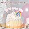 Topper Torta Arcobaleno Argilla Morbida Decorazione Torta Arcobaleno Colorato Tema Arcobaleno Torta per Festa di Compleanno Decorazioni Torta Forniture