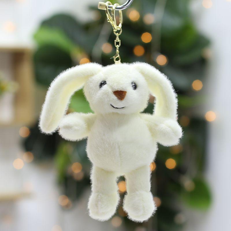 Cartoon Rabbit Doll Keychain Pendant Cute Doll School Bag Hanging Decoration Birthday Gift Plush Toy