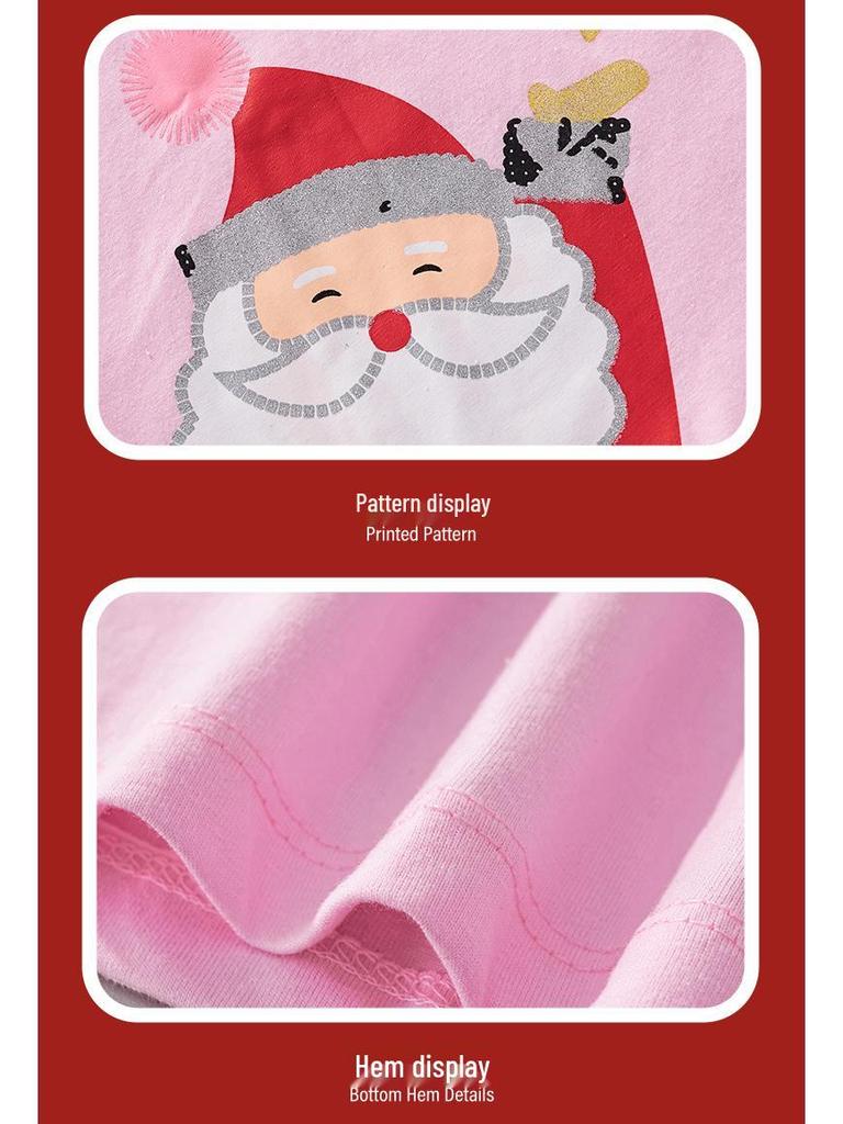 Kids' Xmas Long Sleeve Santa Pullover & Pants Set, Autumn/Winter