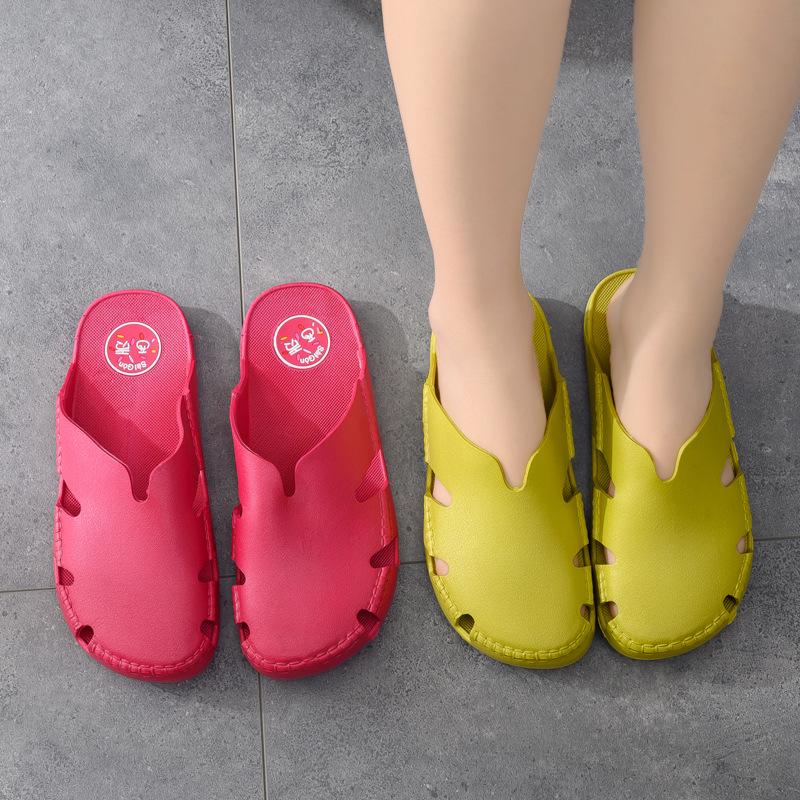 Super Soft Vietnamese Latex Closed-Toe Slippers: Non-Abrasive, Odorless Rubber Casual Shoes with Soft Soles for Men & Women