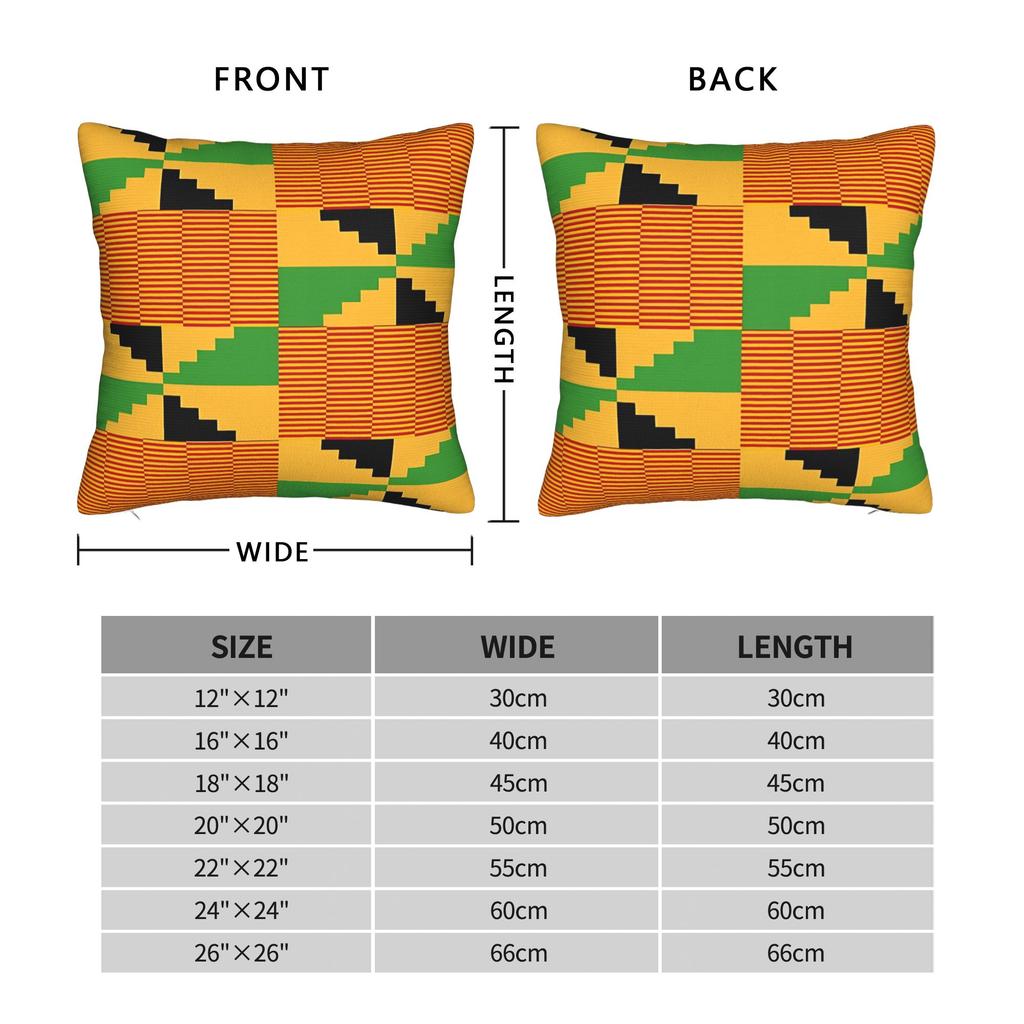 African Pattern Authentic Kente Cloth Pillowcases Funny Pillow Case For Sofa Car Home Decor Soft Pillow Cover