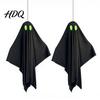 Halloween Ghost Decorations Hanging Outdoor Decoration Spooky Black Fabric with Green Yard Decor Eyes for Outside Tree Porch Yard Lawn,