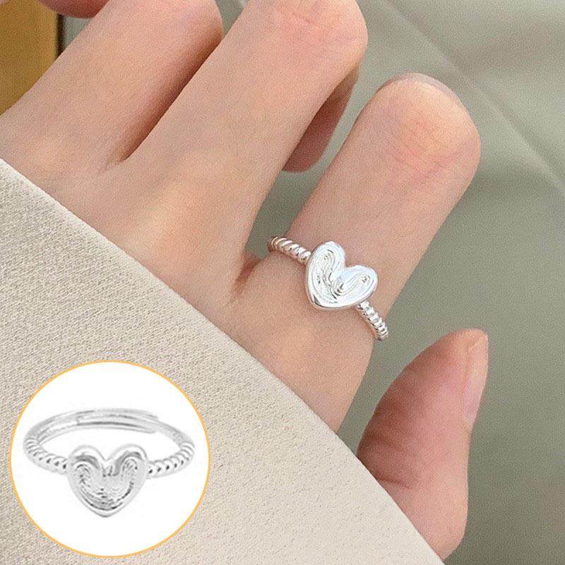 Korean S925 Silver Cross Military Flower Ring: Retro, Adjustable, Fashionable Hip-Hop Index Finger Design for Women.