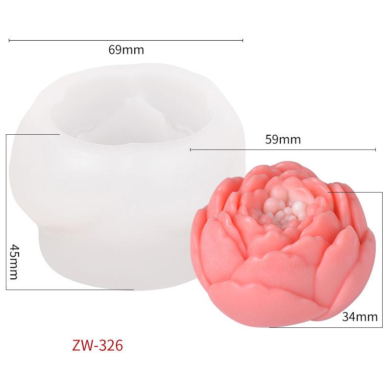 3D Lotus Rose Hibiscus Flower Silicone Molds Diy Flower Candle Soap Gypsum Crafts Resin Making Mold Chocolate Cake Baking Tools