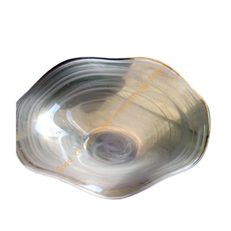 Handmade Waved Glass Serving Dish Contemporary Appetizer Plate Transparent Tableware For Dining Decoration 55KF