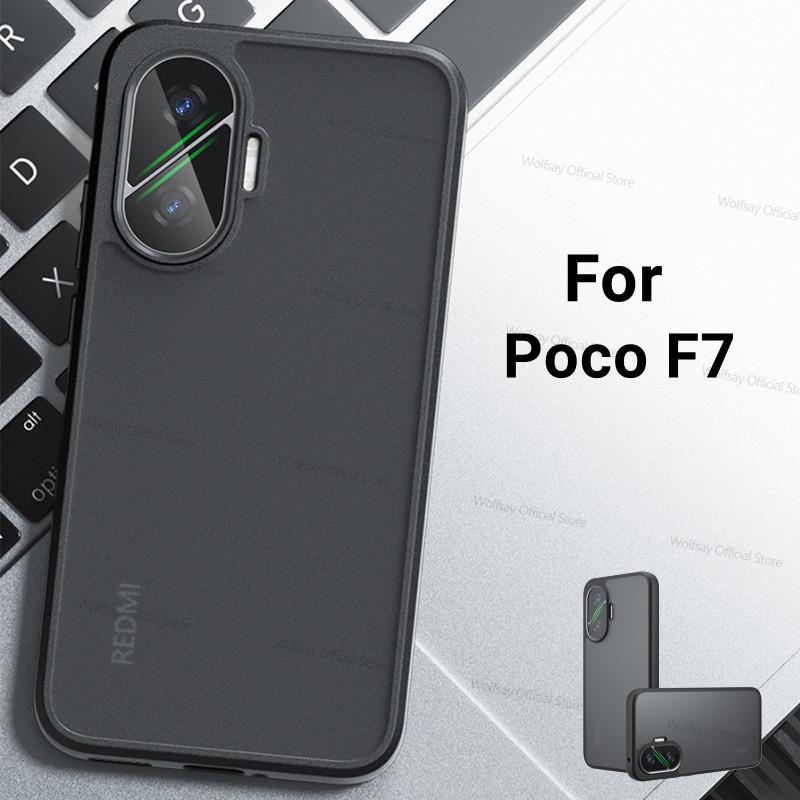 For Xiaomi Poco F7 Case Xiaomi Poco F7 5G Cover Bumper Luxury Matte PC + TPU Shockproof Protective Phone Cover Xiaomi Poco F7