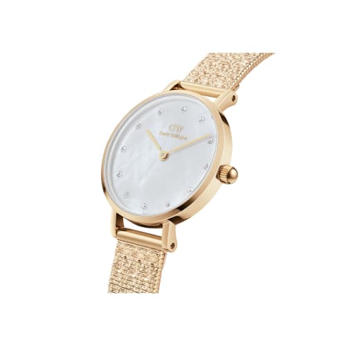 [Official/Authentic] Daniel Wellington Petite 28 Pressed Studio Lumine MOP White Crystal DW Women's Mother-of-Pearl Watch, a perfect gift for her. A s