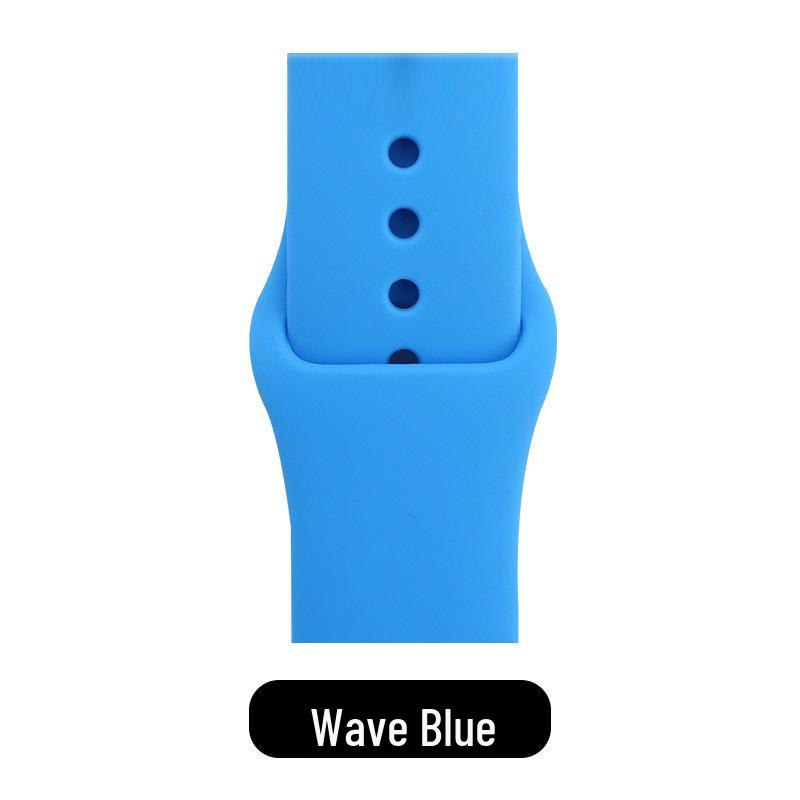 Apple Classic Solid Silicone Strap for iWatch 9/Ultra – Durable Solid Color Band
