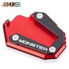 Motorcycle Side Stand Plate Kickstand Enlarger Support Extension Pad For Ducati Monster 1200 1200R 1200S 821 stealth 937