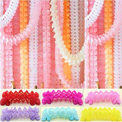 Reusable Party Streamers Colorful Four-Leaf Clover Paper Flower Hanging Garland for Party Wedding Decoration Christmas Birthday