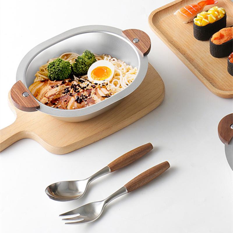 

Creative Stainless Steel Soup Bowl Cute Cartoon Bear Bowl With Ear Handle Household Instant Noodles Bowl Rice Bowl Tableware 500ml