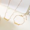 Mother's Day Mama Letter Jewelry Set, Imitation Pearl Necklace Bracelet, Daily Fashion Gift for Mom