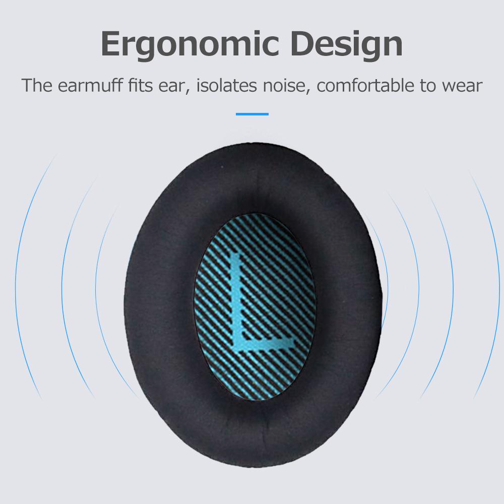 Head Mounted Headset Memory Foam Ear Cushions Replacement Soft Breathable Ear Pads Compatible with Bose QC25 QC15 QC35