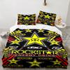 3PCS Rock Energy Bedding Set Printed Duvet Cover Closure Includes 1 Duvet Cover & 2 Pillowcases for All Seasons Bedroom Decor