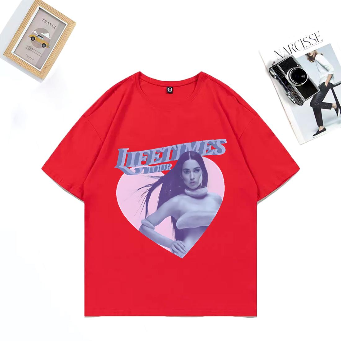 

Vintage GraphicT Shirt143 Lifetimes Tour Katy Perry Unisex WOMEN Hot Hip Hop Fashion tshirts Cotton Casual Top Streetwear clothes S