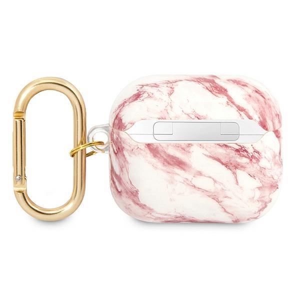 Guess Gua3Hchmap Airpods 3 Cover Różowy/Pink Marble Strap Collection