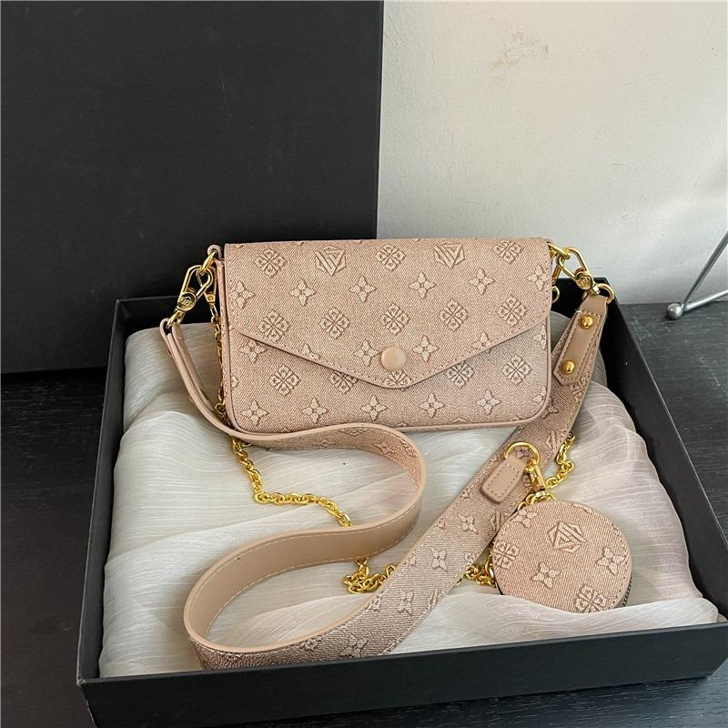 Neue hochwertige Schulter-Umhängetasche für Damen in kontrastierenden Farben