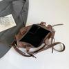 Suede Tote Bag Women's Fashion Shoulder Bag with Lace Up Detail and Adjustable Crossbody Strap