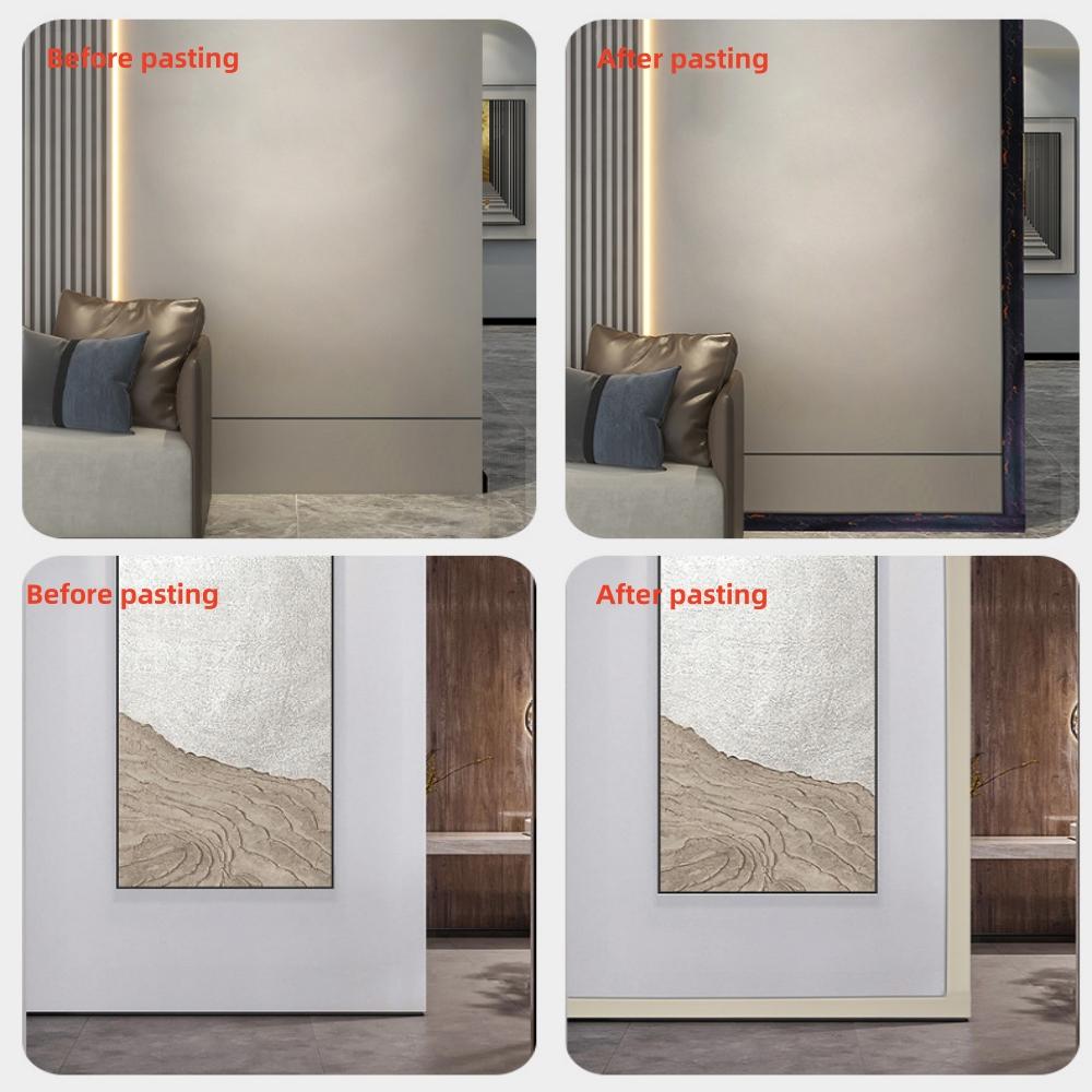 Thick Self-Adhesive Marble PVC Wall Baseboard Skirting Board NBR Foam Corner Protector Kickboard Trim for Floor & Wall Edge