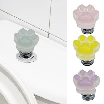 Cute Toilet Button Assist Luminous Toilet Press Tool Cat Claw Long Nail Protector Living Auxiliary Tool For Bathroom