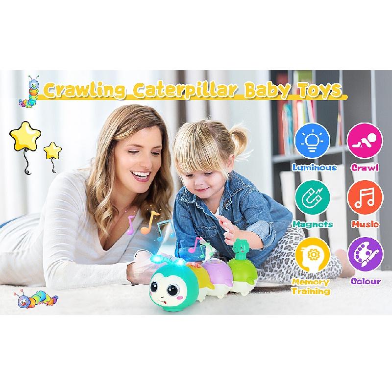 Cartoon Animal Electric Magnetic Swinging Music Light Caterpillar Toy