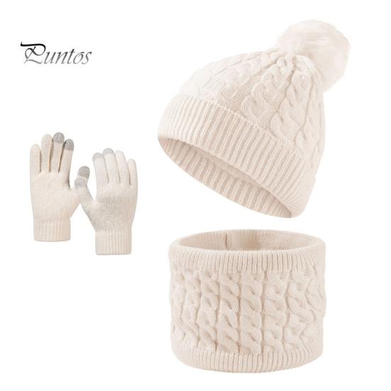 

Комплект из 3 предметов: шапка, шарф и перчатки, толстая вязаная теплая шапка, перчатки, скрученная текстура, эластичные перчатки для сенсорного экрана, защита ушей, ветрозащита, зимняя одежда для отдыха на открытом воздухе