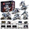 5-in-1 Robot Programming Building Blocks Educational Toy for Kids - Digital Display Remote Control