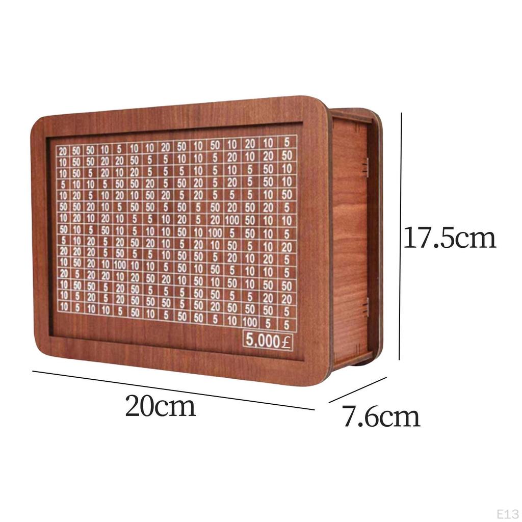 Retro Money Box Saver with Counter Crafts Storage Case Counting Target Piggy Bank for