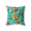 Home Decoration Christmas Theme Printing Pattern Polyester Cushion Cover Home Living Room Sofa Decoration Pillow Pillow Cover