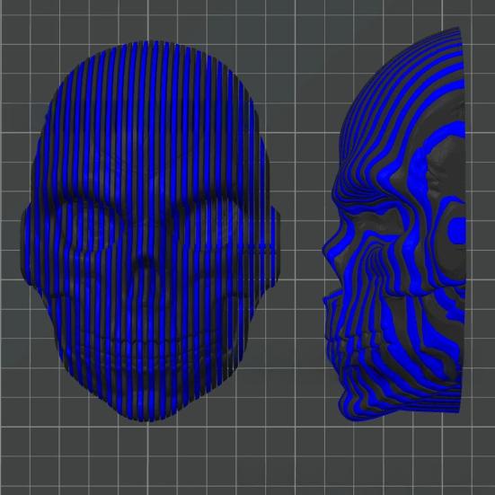 Yousheng 3D Printed Skull Ornament Flexible Skull Decoration Pass Through Skull Fidget Toy for Cyberpunk Gothic Themes Lovers