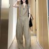 Korean Sleeveless Zipper Jumpsuit: Summer Fashion Casual Versatile Trend